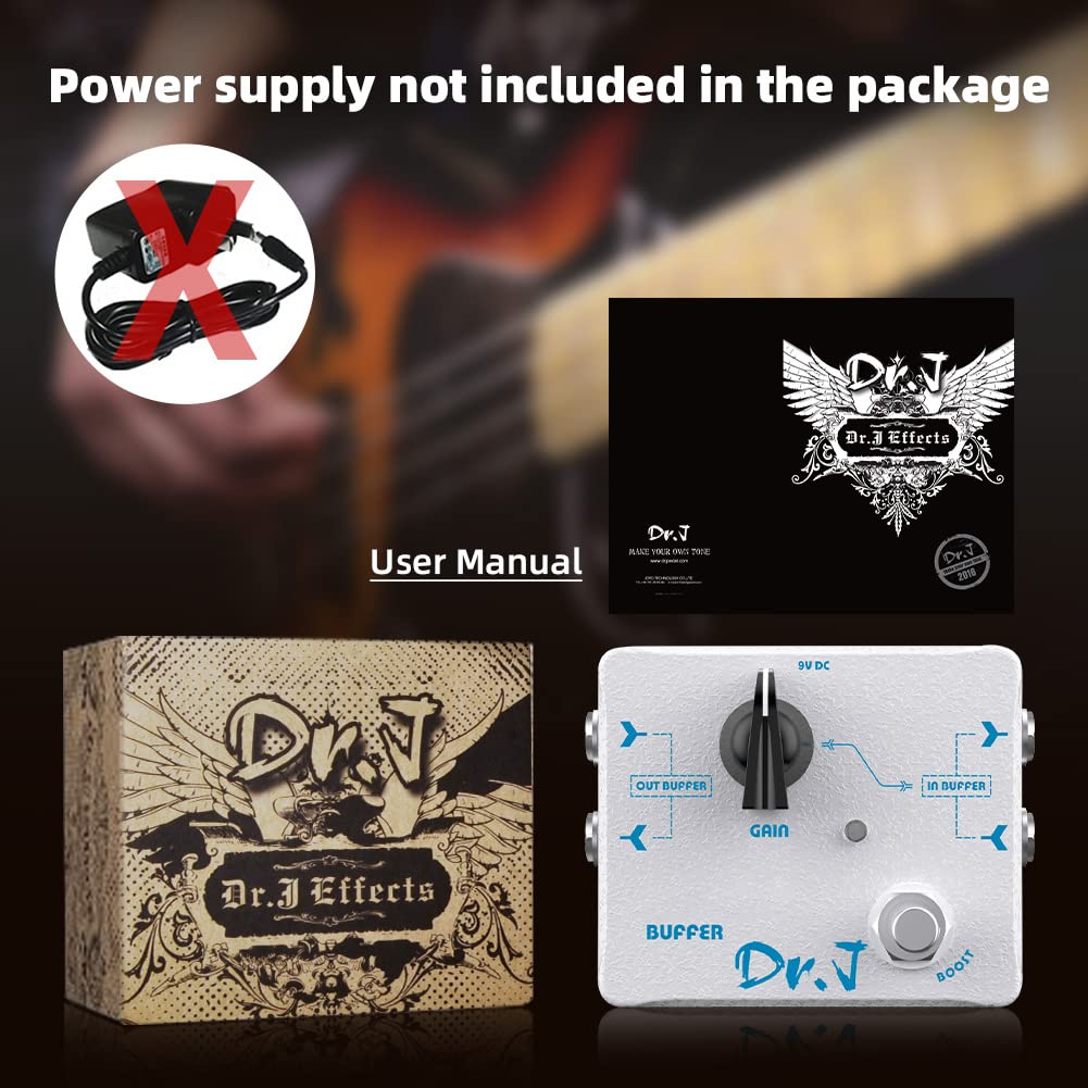 Pedal Efecto JOYO Doble Búfer y Refuerzo Gama Alta Dr.J Series para Guitarra Eléctrica