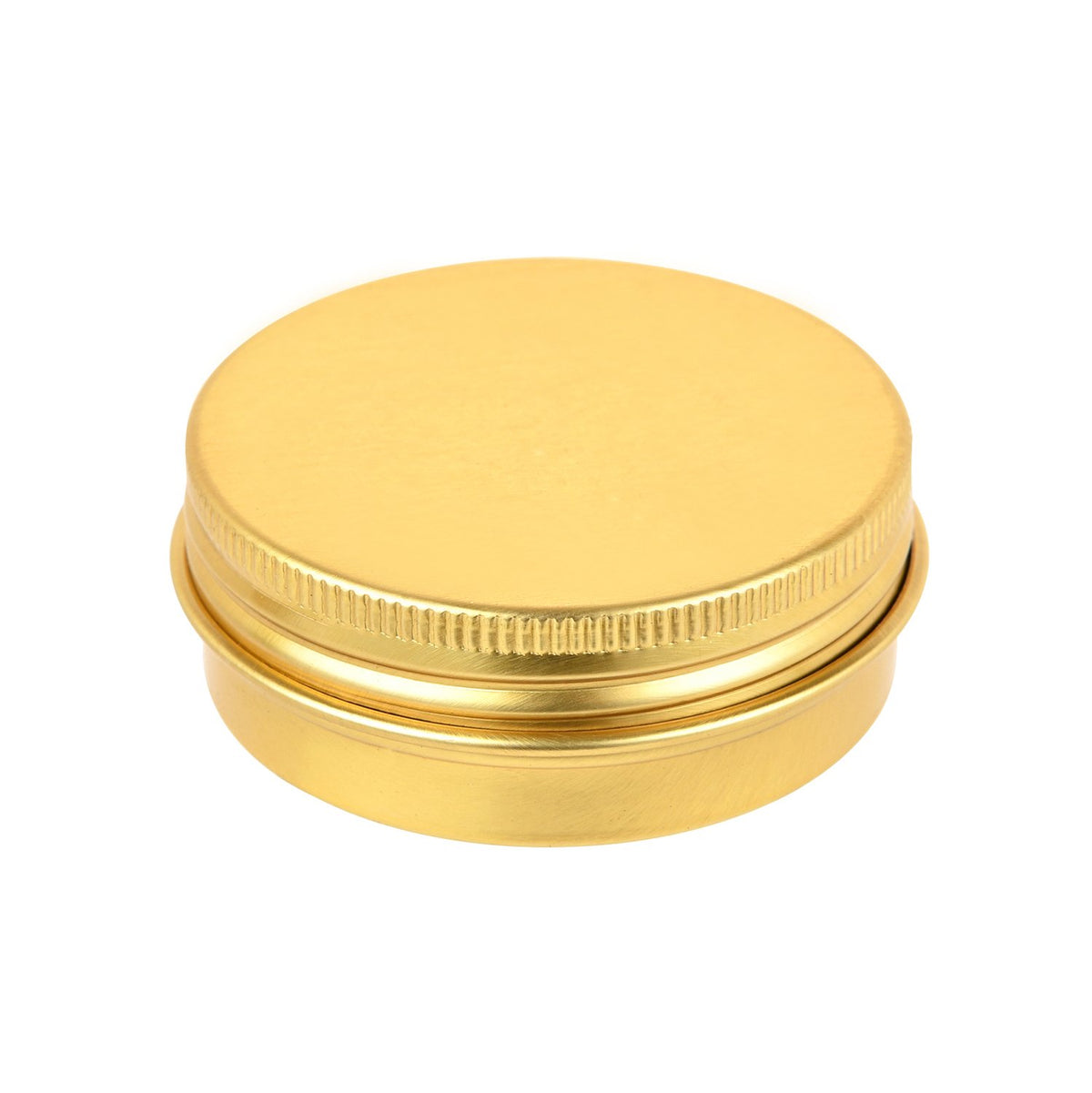 TMO Aluminum Metal Tins 1 Ounce 30ml Round Tin Containers Storage Tins Empty Lip Balm Tins Metal Jars with Screw lids,Gold(Pack of 14)