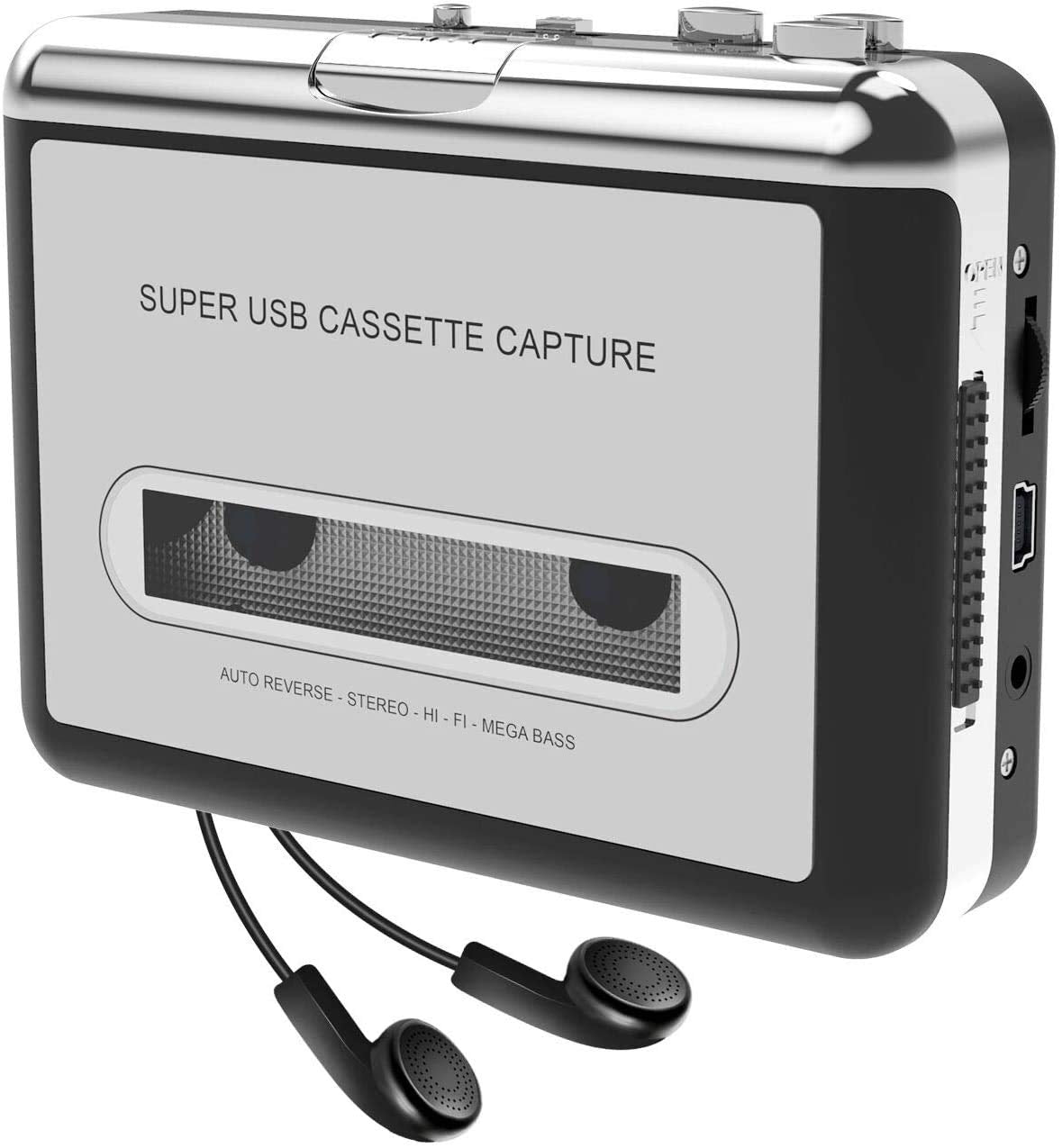 DIGITNOW Convertidor USB de Cassette a MP3, Convertir Audio Cassette a MP3 Digital,para Grabar Cassette a mp3 en Windows o Mac