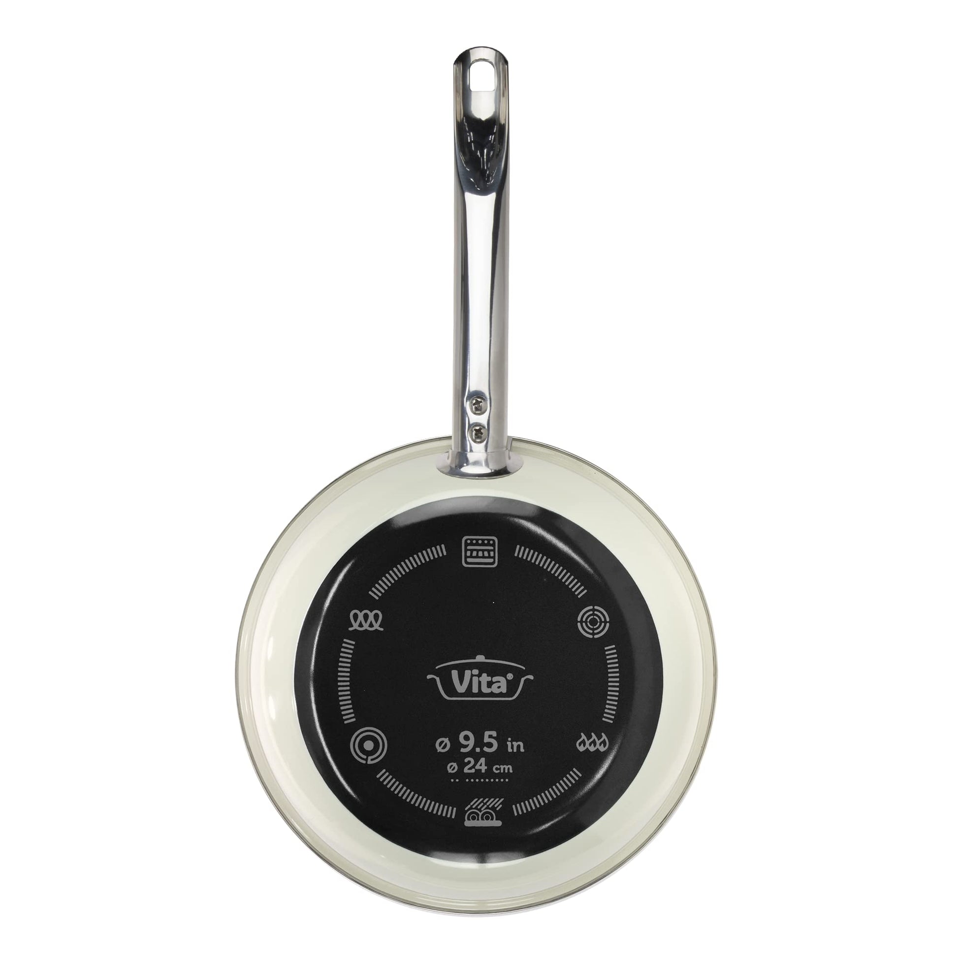 Sartén Vita Blanco de Acero Vitrificado con Antiadherente 24 cm