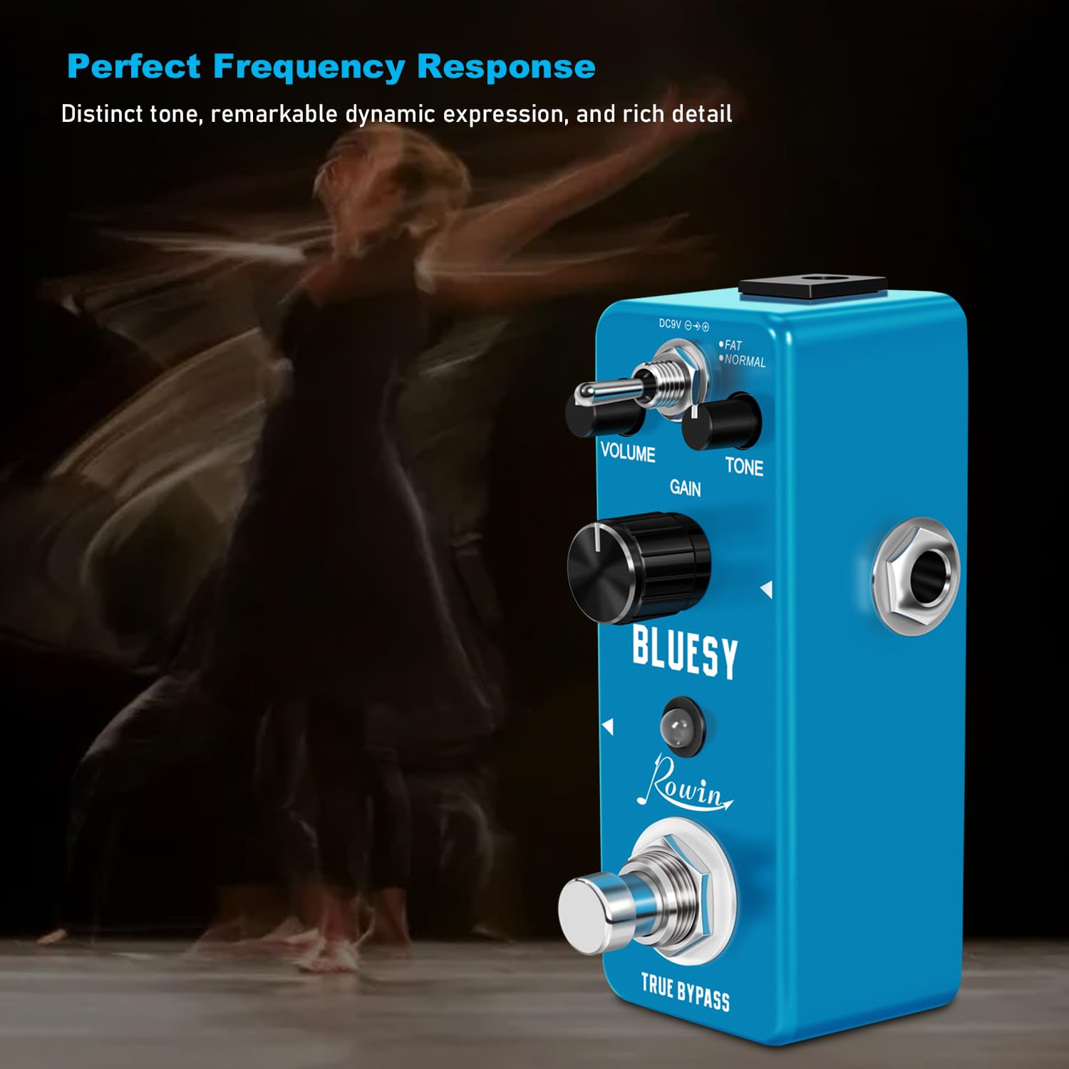 Pedal de Efecto de Vacío Vintage Rowin Bluesy para Guitarra