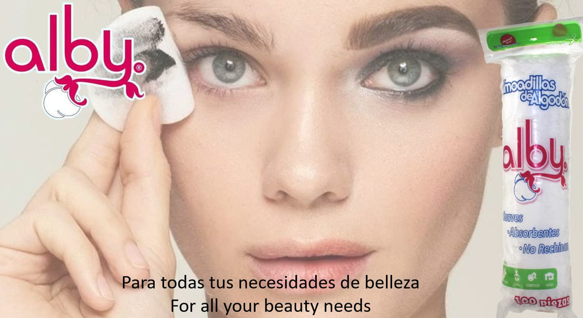 Almohadilla Facial Alby Algodón Desmaquillante Absorbente e Hipoalergénica Cuidado Personal 600 Piezas
