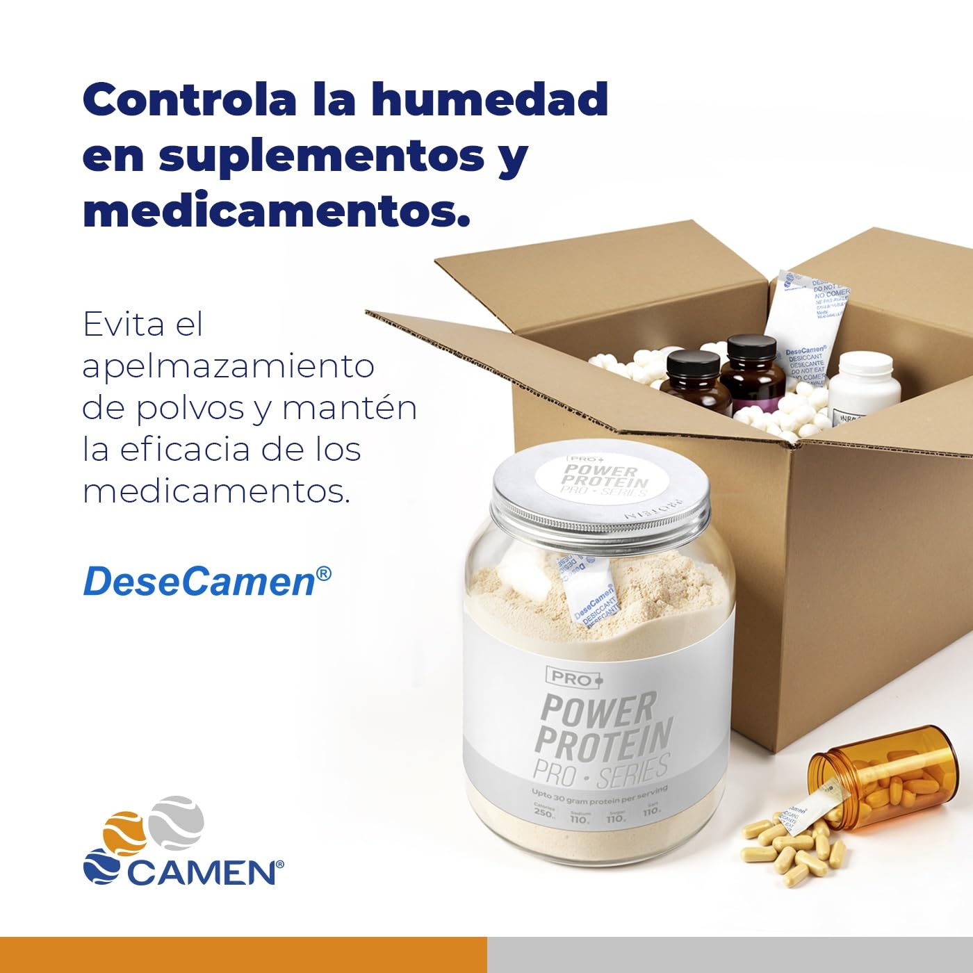 [1,000 Sobres] Silica Gel 1g - Alimentos y Medicamentos - Elimina Humedad, Moho y la Oxidación - FDA Approved - DeseCamen