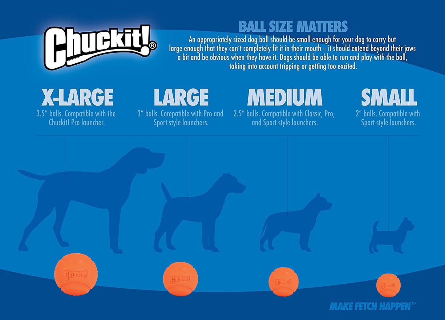 Chuckit! Fetch Ball, Variados, 2-Pack, Medium