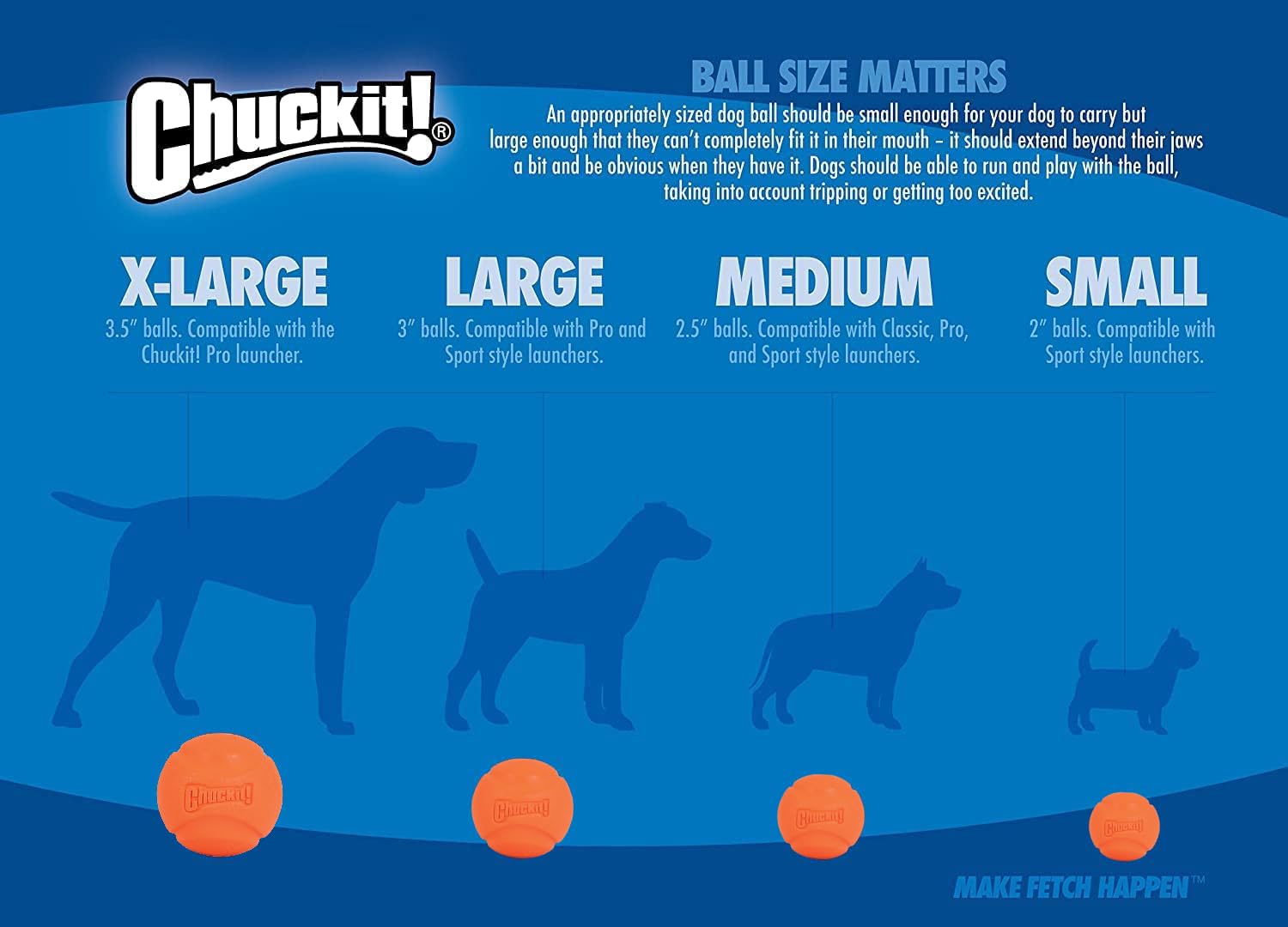 Chuckit! Fetch Ball, Variados, 2-Pack, Medium