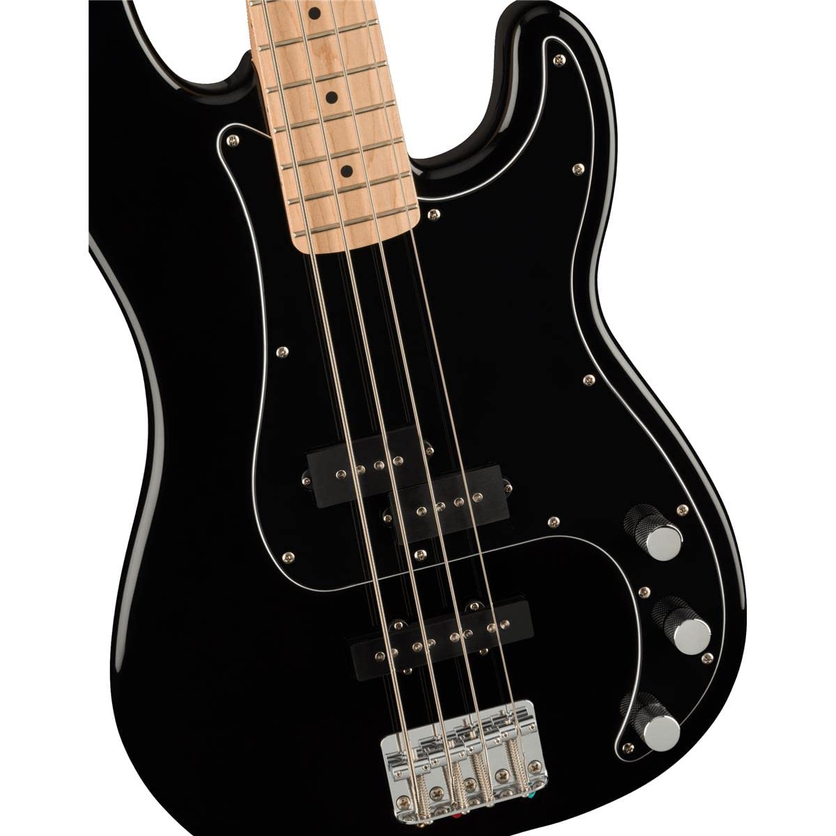 Affinity Series Precision Bass PJ Pack, Maple Fingerboard, Black, Gig Bag, Rumble 15-120V