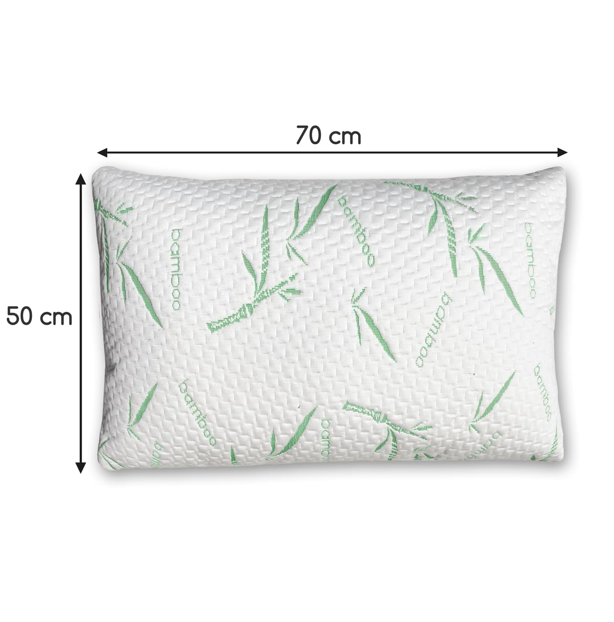 Colchones Dorm® 2 Almohadas de Bambu Transpirable de MicroGel | Cloud Pillow 2 Pack |Funda de Bambú | Firmeza: Media | Hipoalergénica, Certificaciones | 2 Piezas Tamaño Estándar (50cm x 70cm)