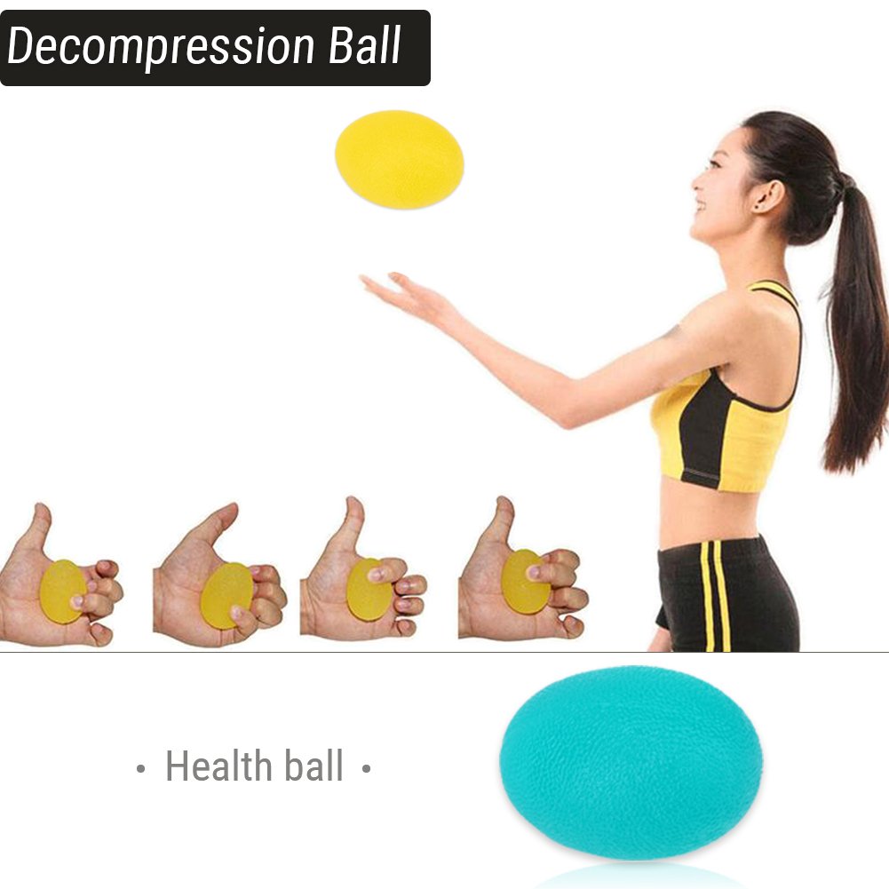 Bola de agarre en forma de huevo, bola de agarre de terapia de masaje de silicona para aliviar el estrés del ejercicio de fuerza de los dedos de la muñeca(12-Verde)