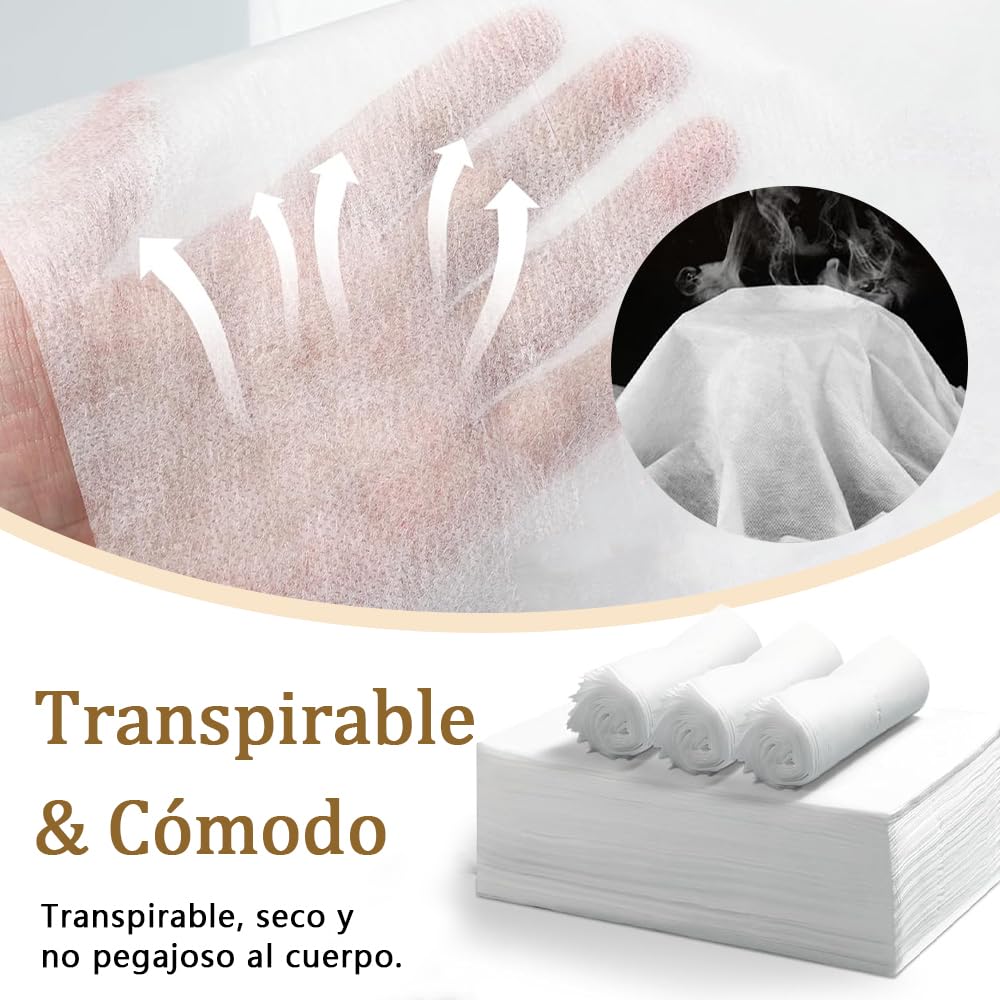BILIBON 100 Hojas Sábanas Desechables de Masaje, Sábanas para Camilla de Masaje Profesionales, 80x180 cm, Material No Tejido Transpirable, Suave y Cómodo, Aptas para SPA, Salones de Belleza, Hoteles