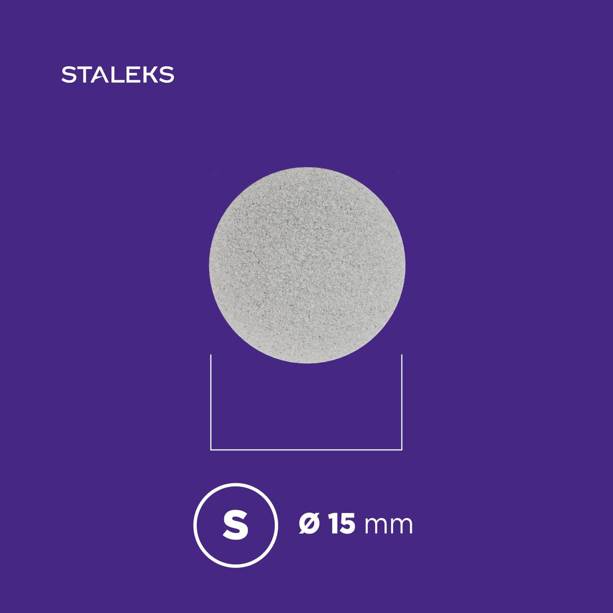 STALEKS PRO - Limas desechables para disco de pedicura, tamaño S (15 mm) / paquete de 25 piezas (modelo PDFB-15)