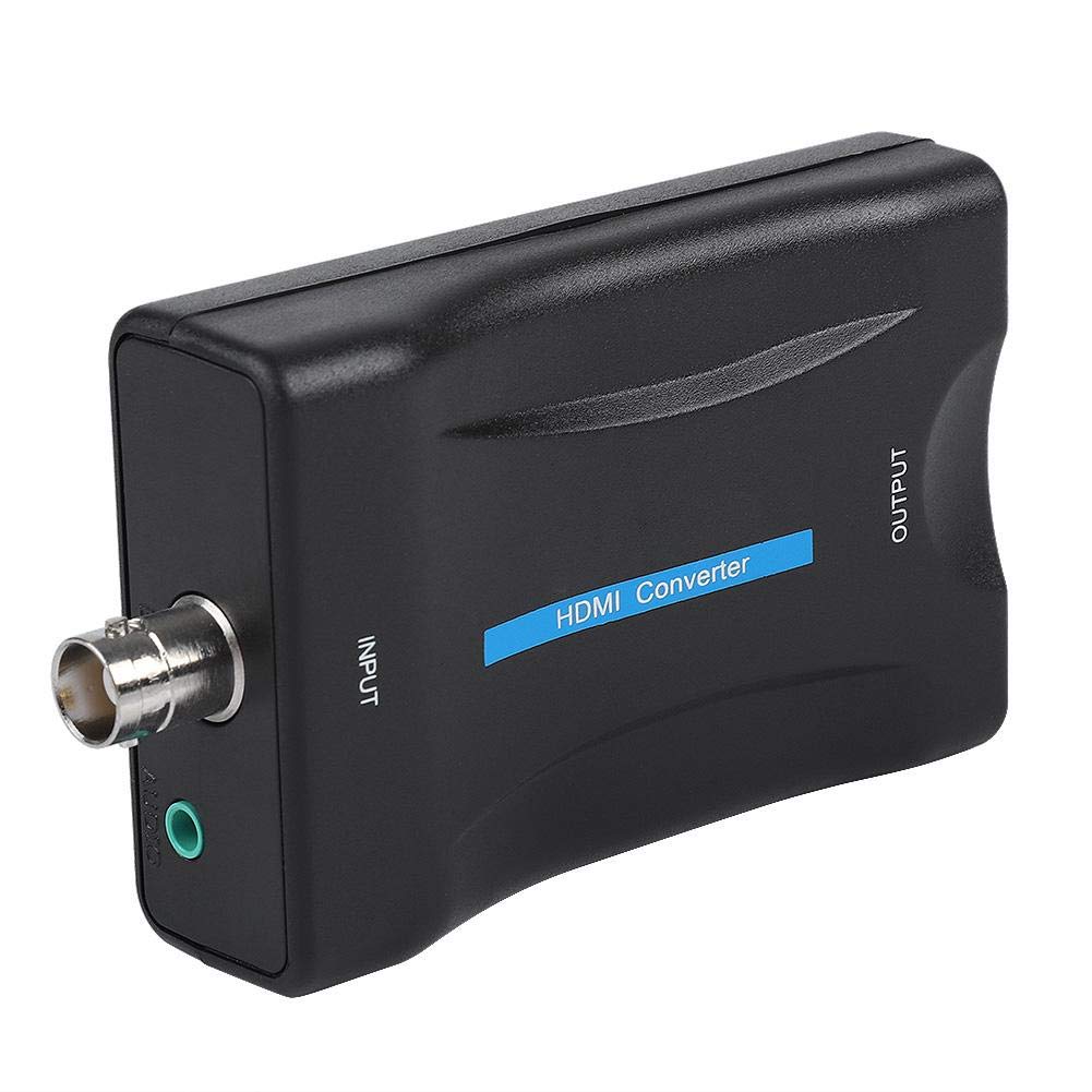 Tangxi Convertidor de Video BNC a HDMI, HD 1080P / 720P Caja de Adaptador de Video BNC a HDMI, Convertidor BNC con Audio para Monitor de vigilancia con cámara de Seguridad