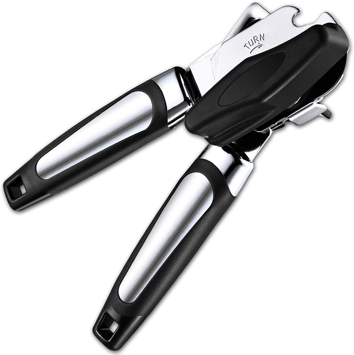Abrelatas Manual U Chef Acero Inoxidable con Perilla de Giro Grande y Agarre Antideslizante