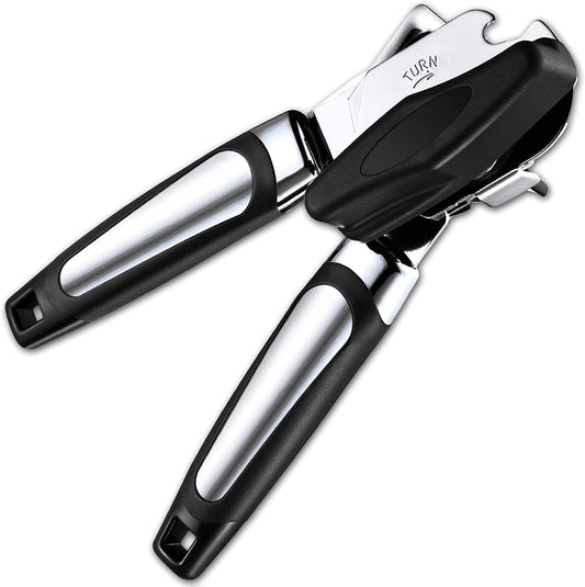 Abrelatas Manual U Chef Acero Inoxidable con Perilla de Giro Grande y Agarre Antideslizante