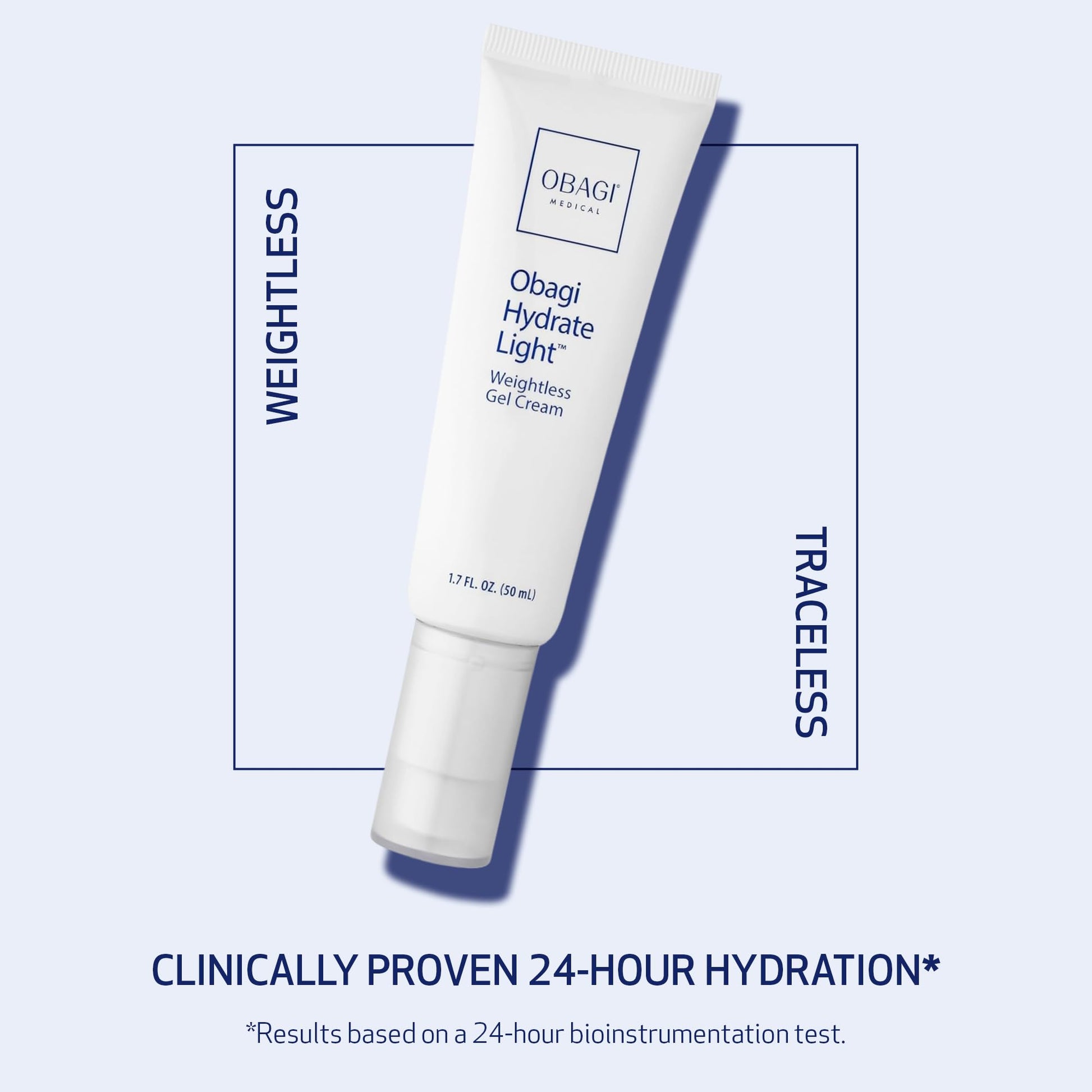 Obagi Hydrate Light Weightless Gel Cream – Lightweight Moisturizer for 24 Hour Hydration – Oil Free, Hypoallergenic & Suitable for All Skin Types – 1.7 oz