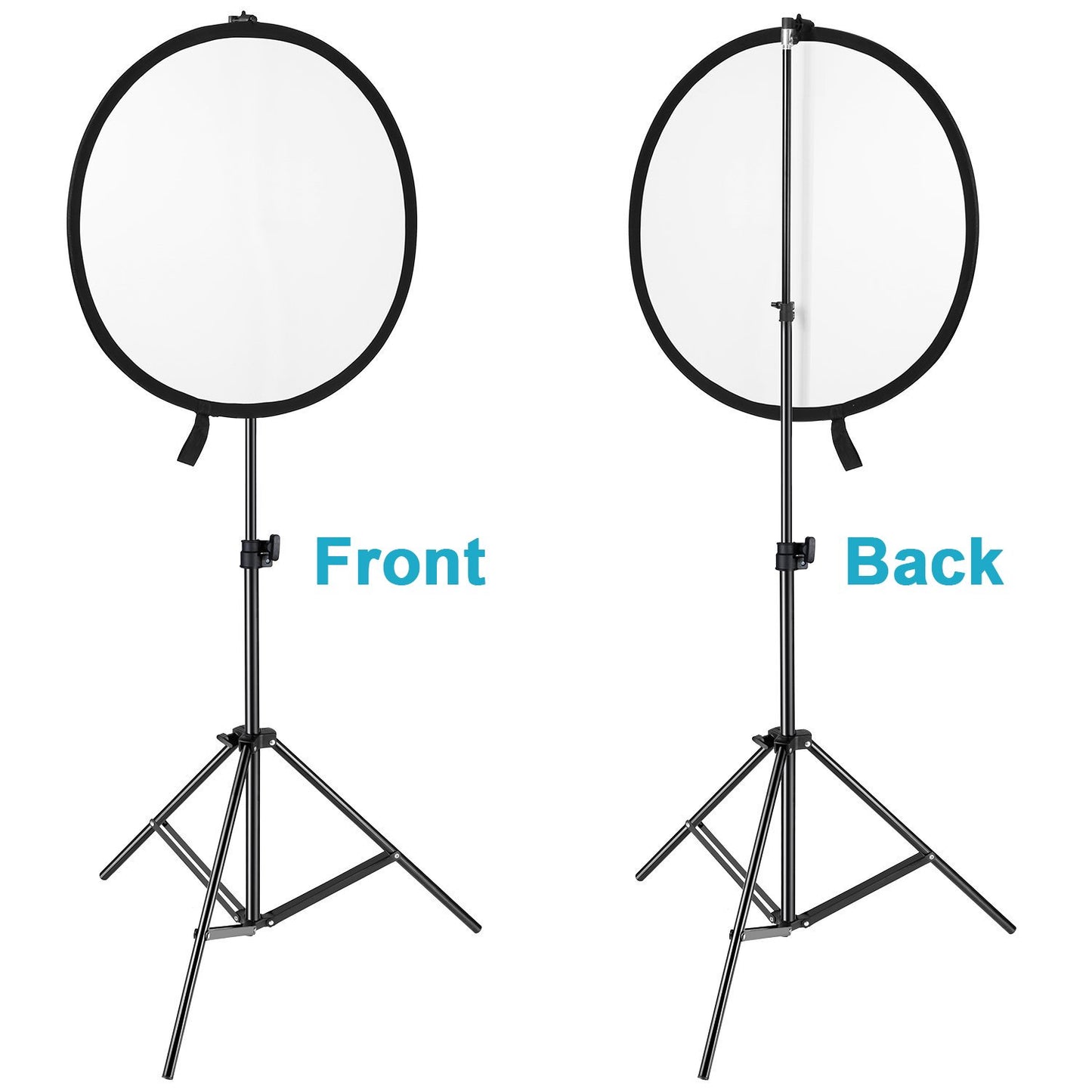 Neewer 3 piezas Fondo de Estudio de Fotografía y Clips de Soporte, Reflector de Luz Resistente Sujeción de Disco y Abrazadera de Posicionamiento, Montable en trípode de soporte de luz