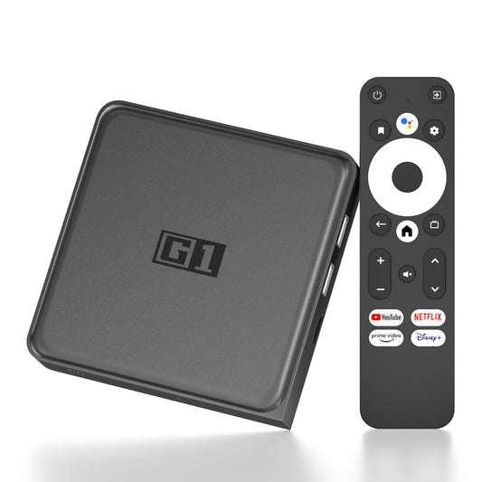 Caja de TV para Android 14.0 2025, Kinhank G1 Smart TV, compatible con Google Netflix, reproductor de transmisión de 4+32 GB, Ultra 4K HDR 10+/Dolby Vision/Audio, Wi-Fi 6, Ethernet, BT 5.0, AV1