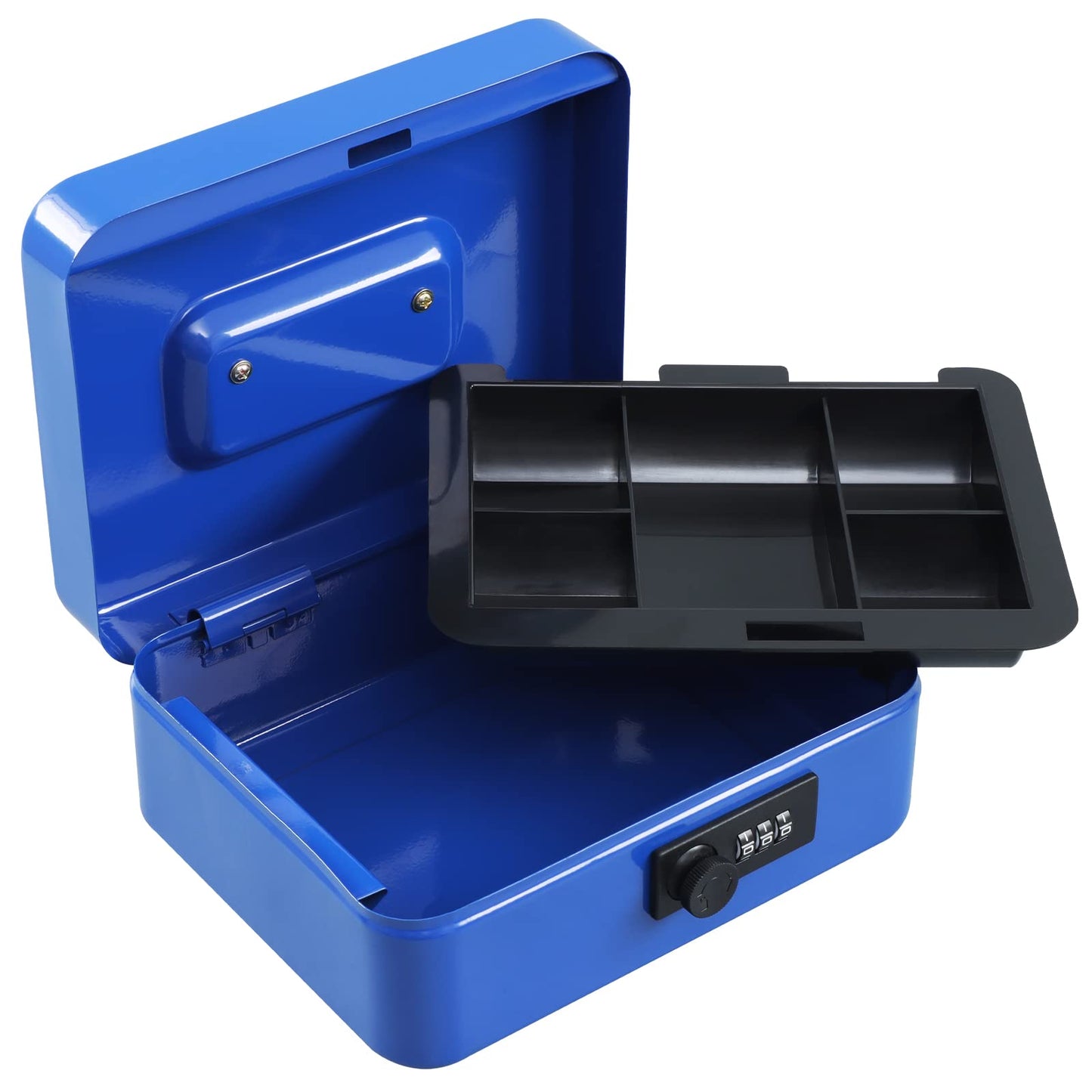 Caja Fuerte de Acero xydled Azul con Cerradura de Combinación y Bandeja Extraíble Mediana
