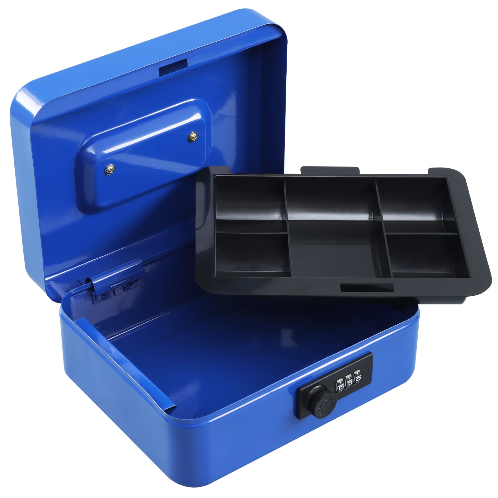 Caja Fuerte de Acero xydled Azul con Cerradura de Combinación y Bandeja Extraíble Mediana