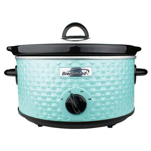 BRENTWOOD (R) APPLIANCES Olla De Cocción Lenta Azul 3.5 Cuartos