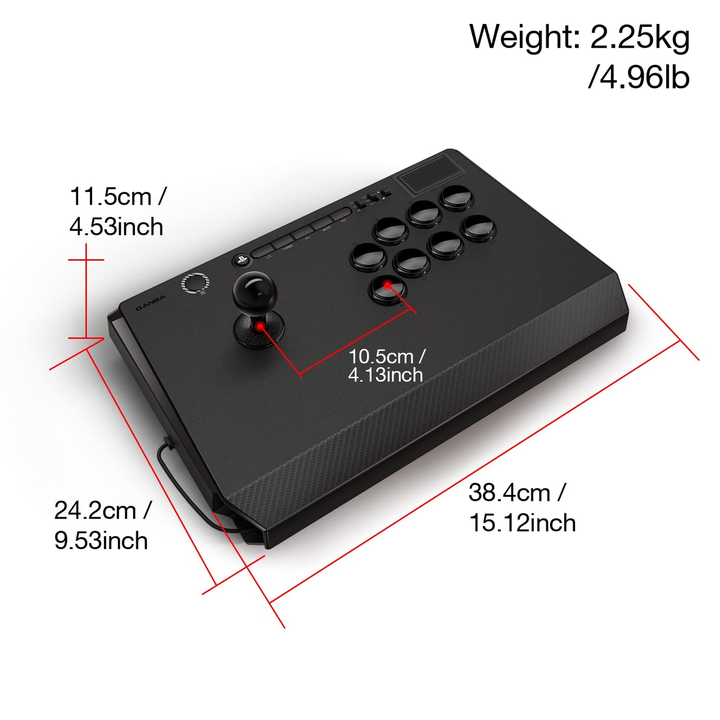 Joystick Qanba Titan Azul con Cable para PlayStation 5/4 y PC