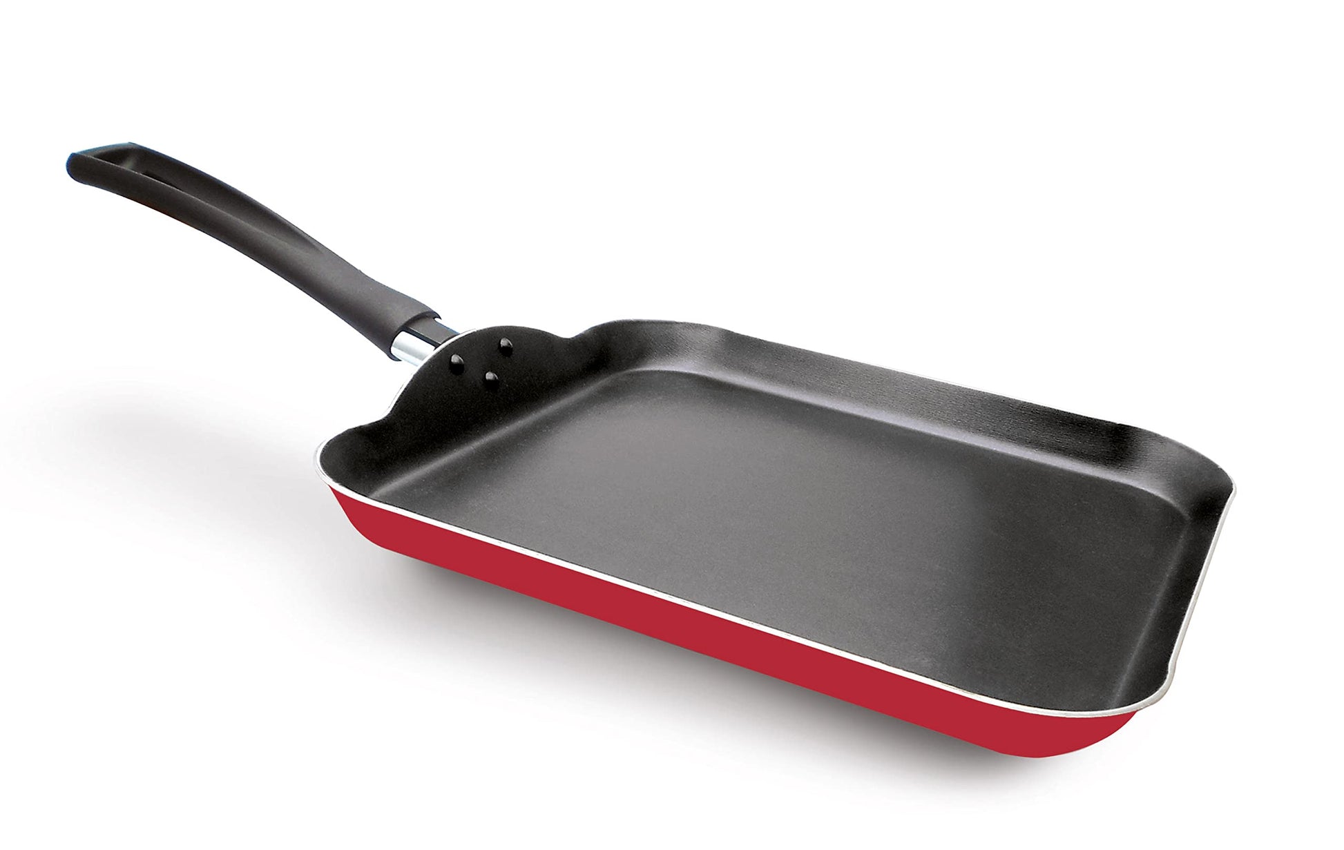 Sartén Cuadrado Ekco Rojo con Antiadherente de Aluminio 28 cm