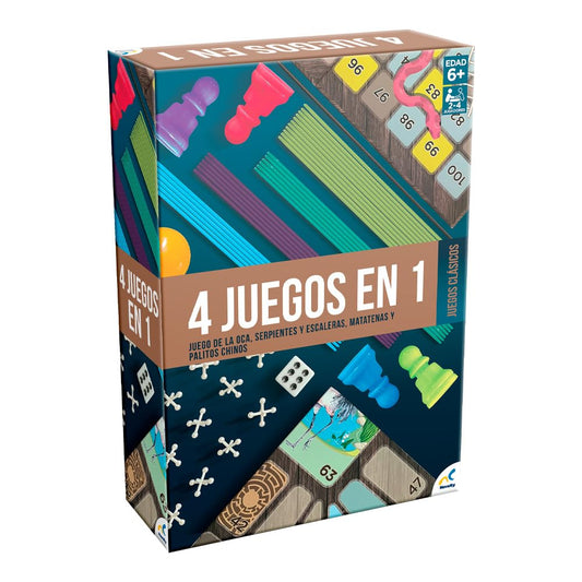 Juegos Clásicos y Tradicionales Novelty Corp 4 en 1