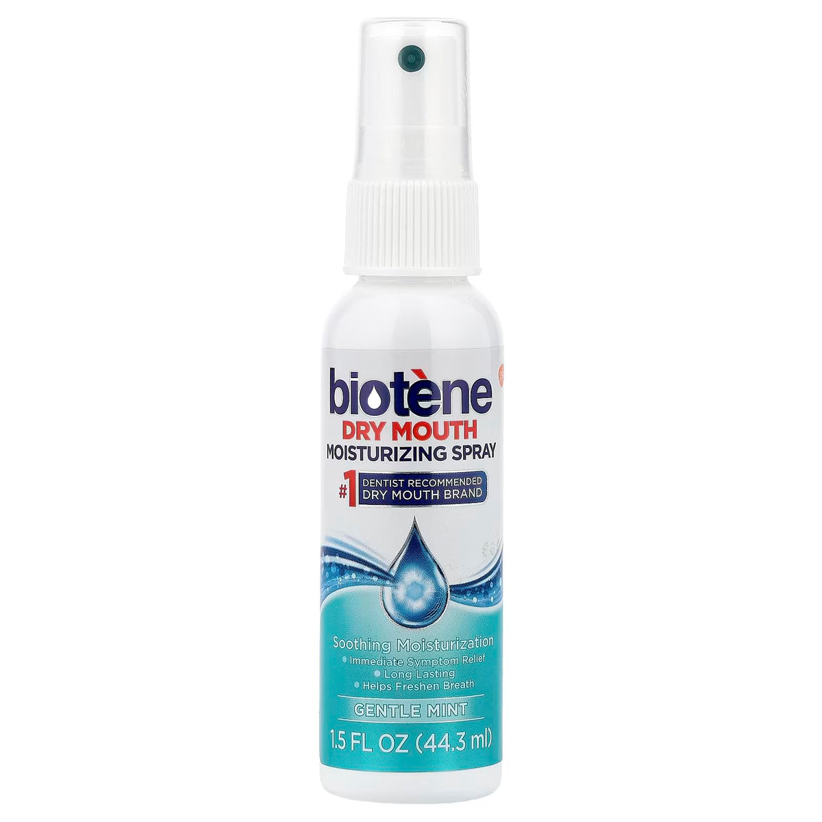 Spray Bucal Hidratante Biotene Menta Suave Sin Azúcar para Boca Seca y Aliento Fresco