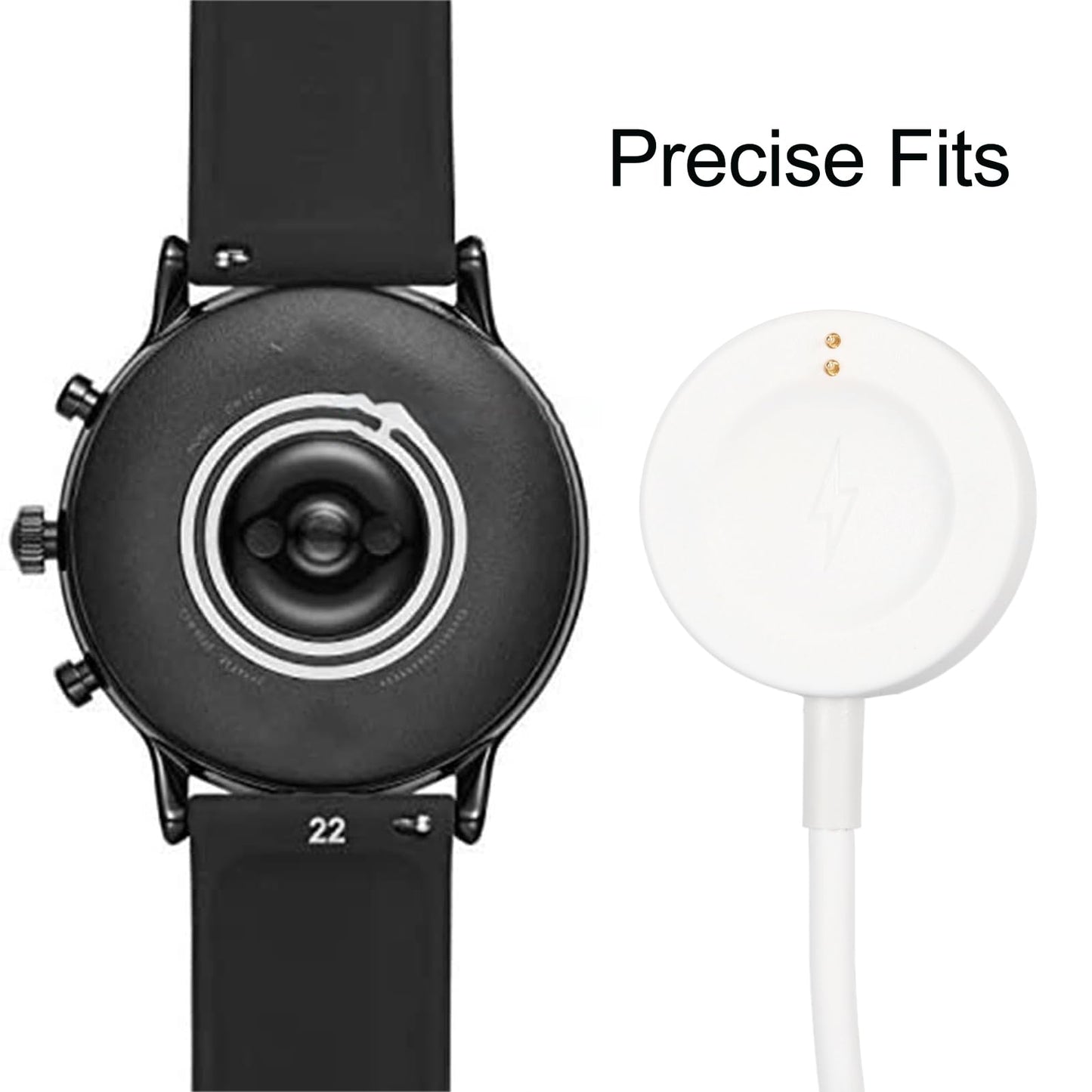 Cable de Carga Magnético para Smartwatch Gen 6 5E, 5 Carlyle, 5 Julianna, Gen 4 Explorist HR, Access Gen 5 Lexington, VaporX, Vapor2, etc. (WHITE)