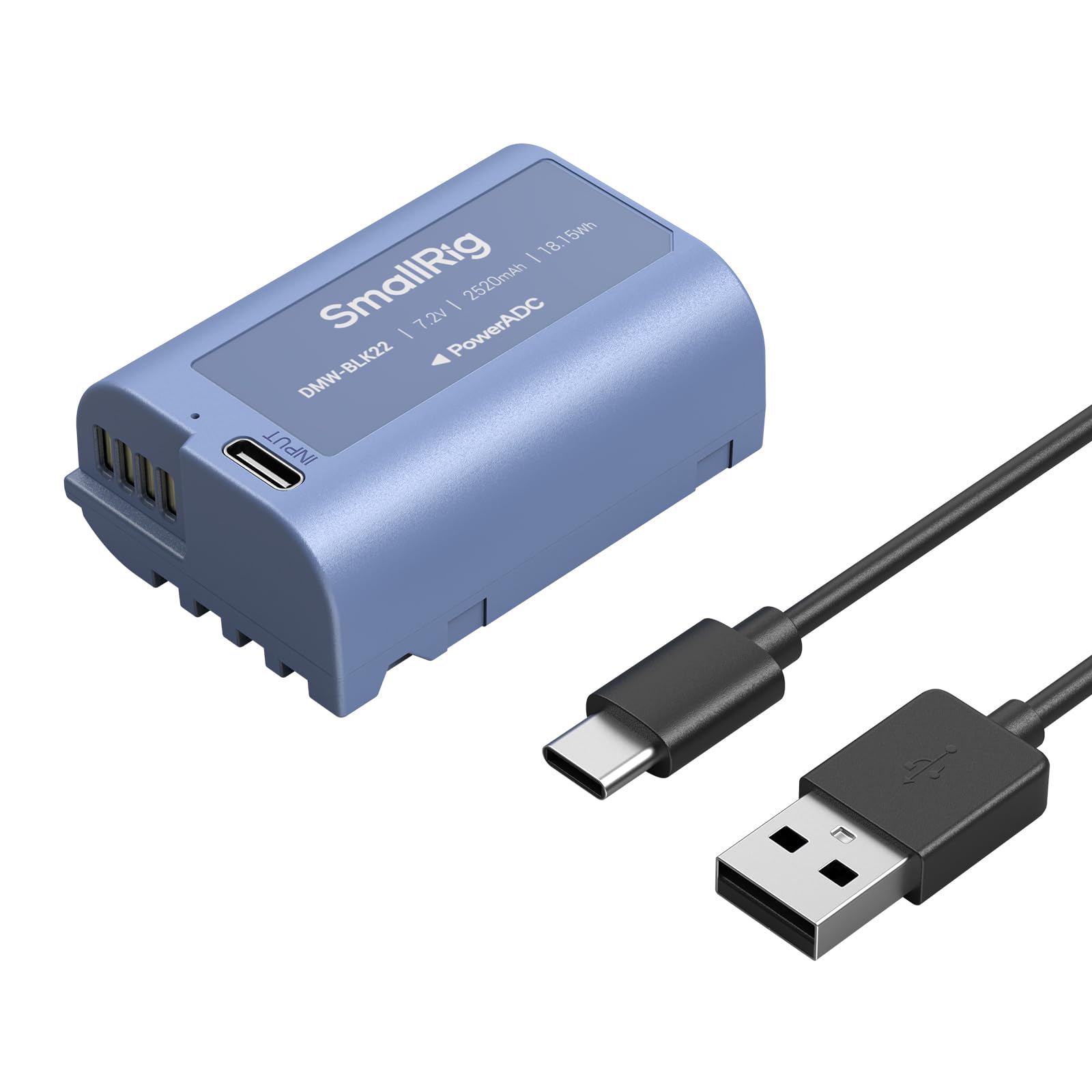 Batería de Repuesto SMALLRIG 2520 mAh USB-C para Panasonic DMW-BLK22