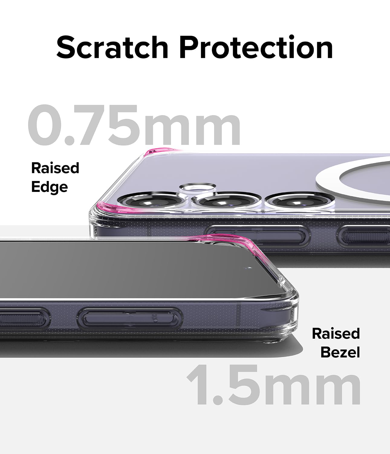 Funda Ringke Fusion Clear con Carga Magnética para Samsung Galaxy S24 5G Transparente Anti-Amarillo