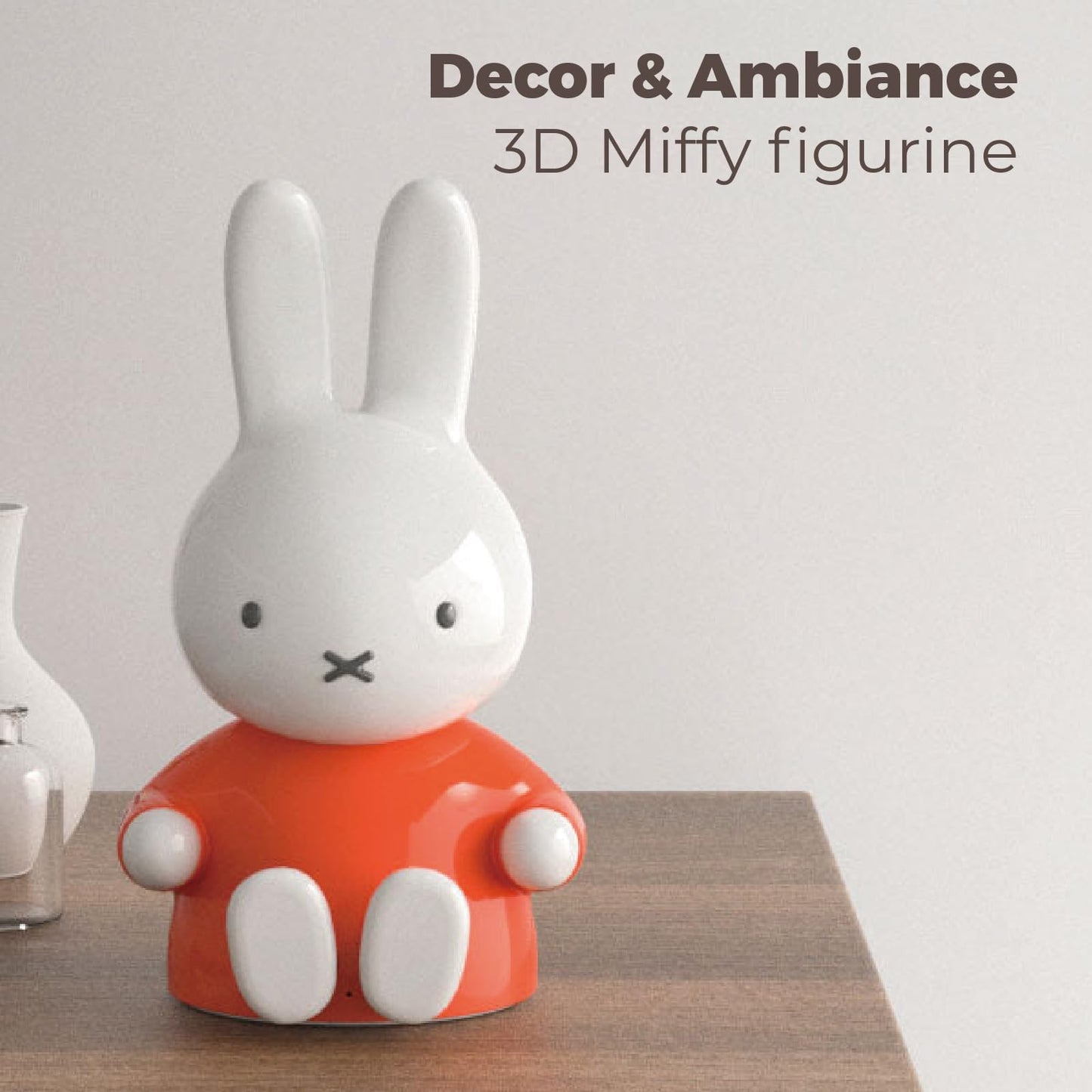 Miffy - Altavoces portátiles con Bluetooth, bonitos altavoces inalámbricos portátiles con sonido estéreo fuerte, micrófono integrado, ranura para tarjeta TF, doble emparejamiento, tiempo de