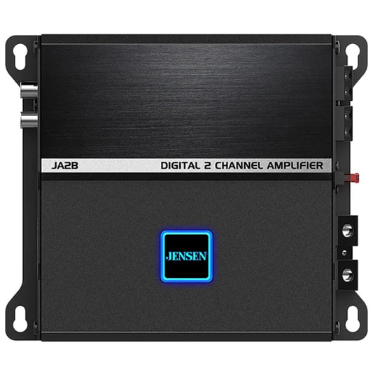 Jensen JA2B 225W RMS 2 canales Clase D amplificador compacto de audio para coche con DSP
