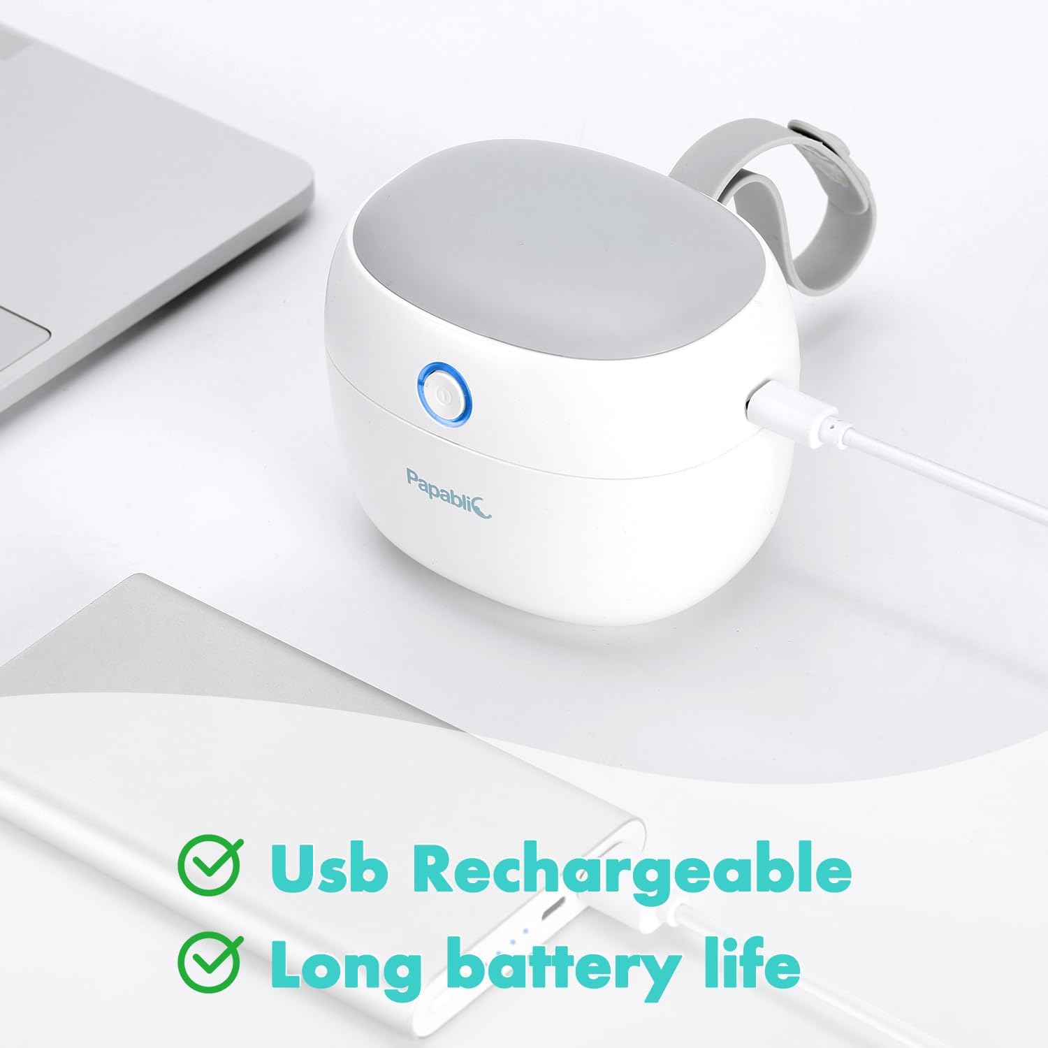Esterilizador Portátil Papablic Luz UV Blanco 99.99% Esterilización USB