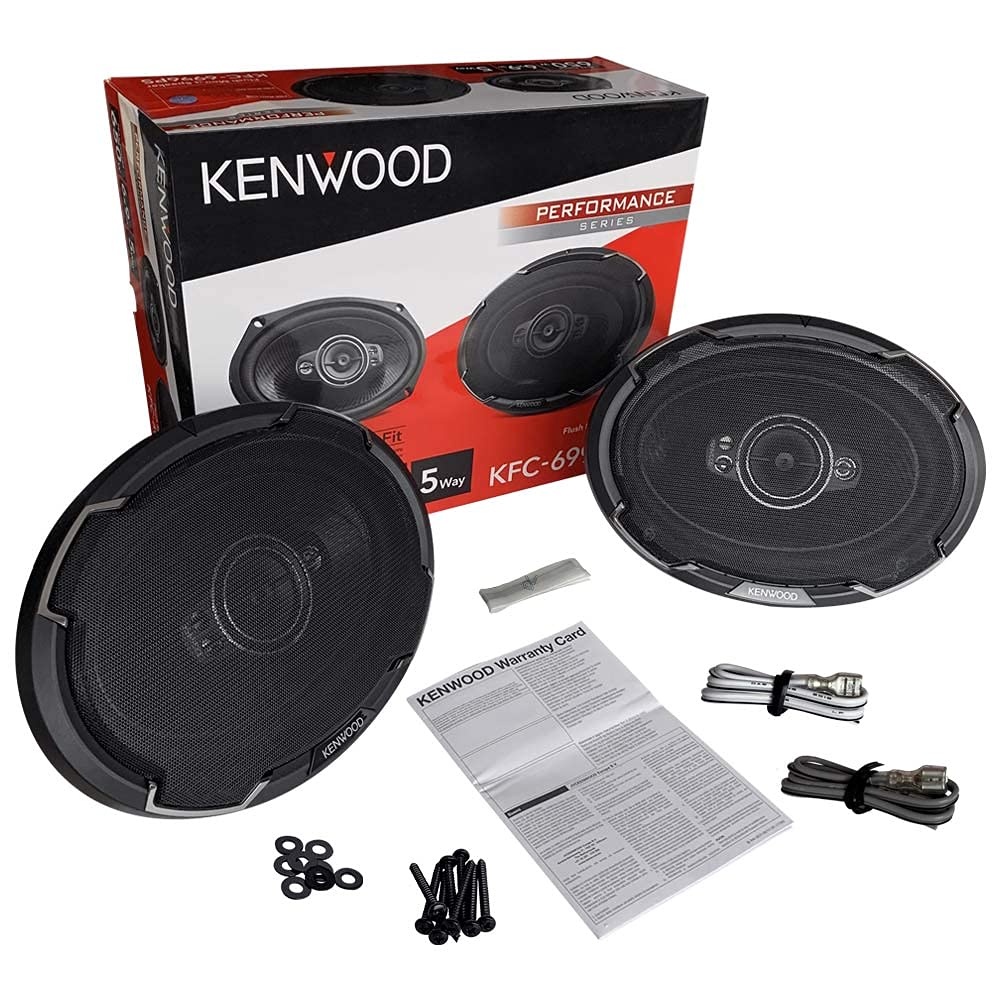 Bocinas Automotrices Kenwood KFC-6996PS Negro 6x9 5 Vías 650W Potencia Máxima