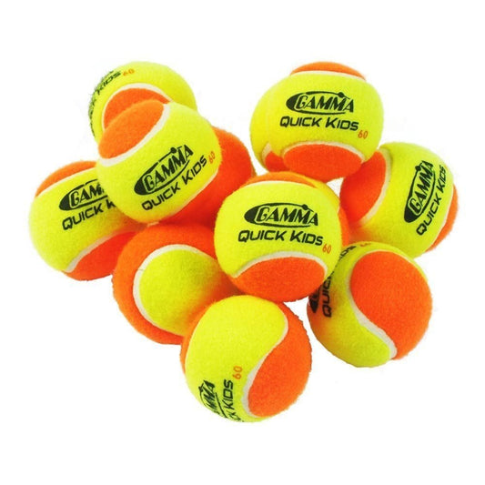 Gamma Deportes Pelotas de Entrenamiento de niños (de transición), Quick Kids 60, Anaranjado/Amarillo, Paquete de 12 Unidades