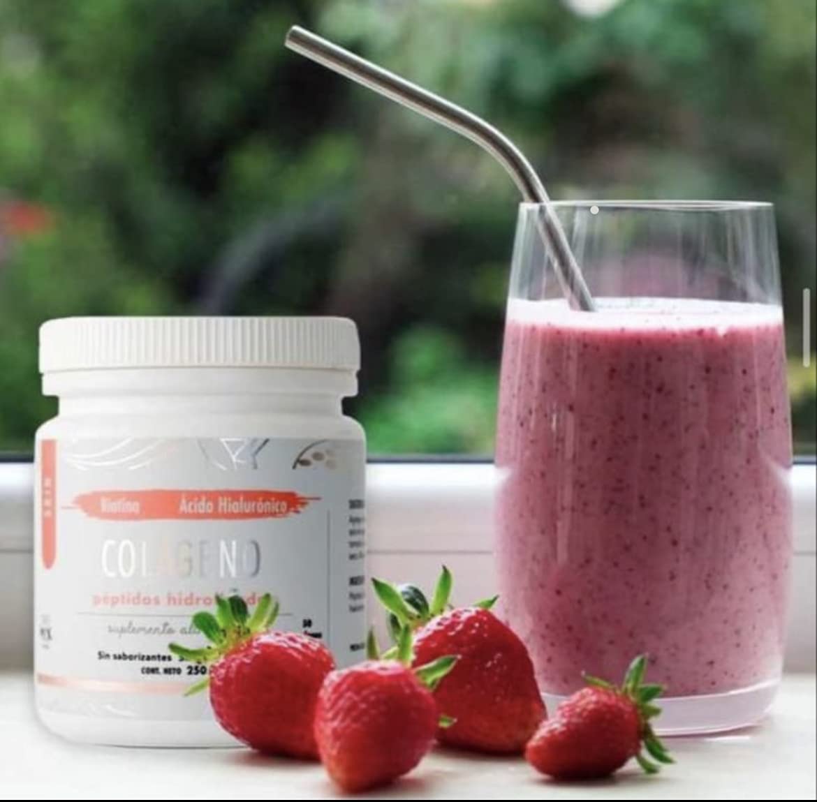 THE MIX SUPERFOODS - Colágeno hidrolizado en polvo - Péptidos bioactivos especializados adicionados con Vitamina E, D y Ácido Hialurónico - SKIN - 250 g