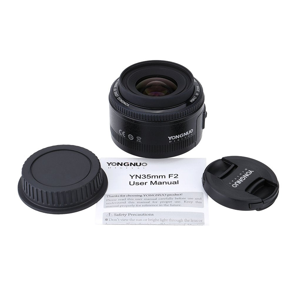 YONGNUO YN35mm F2 Lente 1: 2 AF / MF Lente Gran Angular de Ángulo Grano Fijo / Fijo Para Canon EF Mount EOS Camera