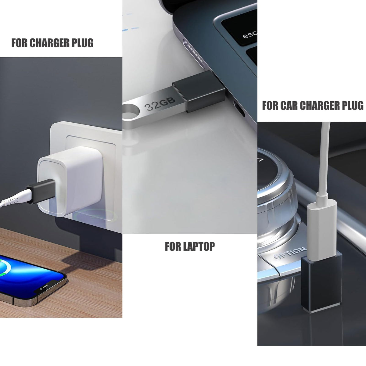 Juego de Adaptadores USB 3.1 C Pastall 4P Negro