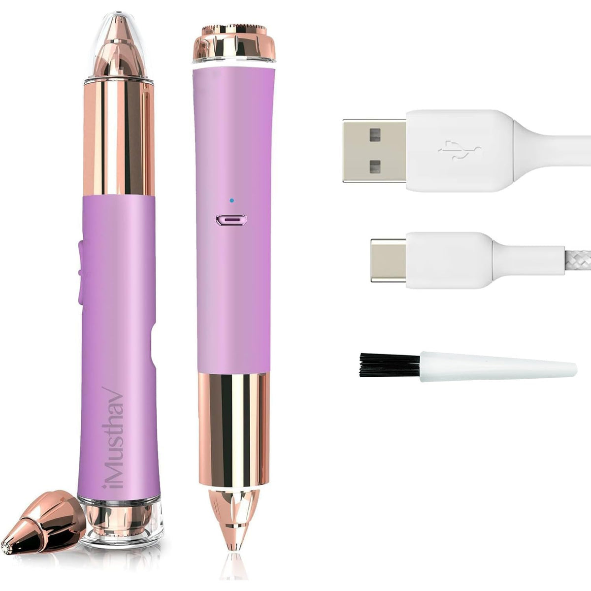 Removedor 2‑en‑1 de Vello para Cejas y Facial para Mujer, Indoloro Flawless