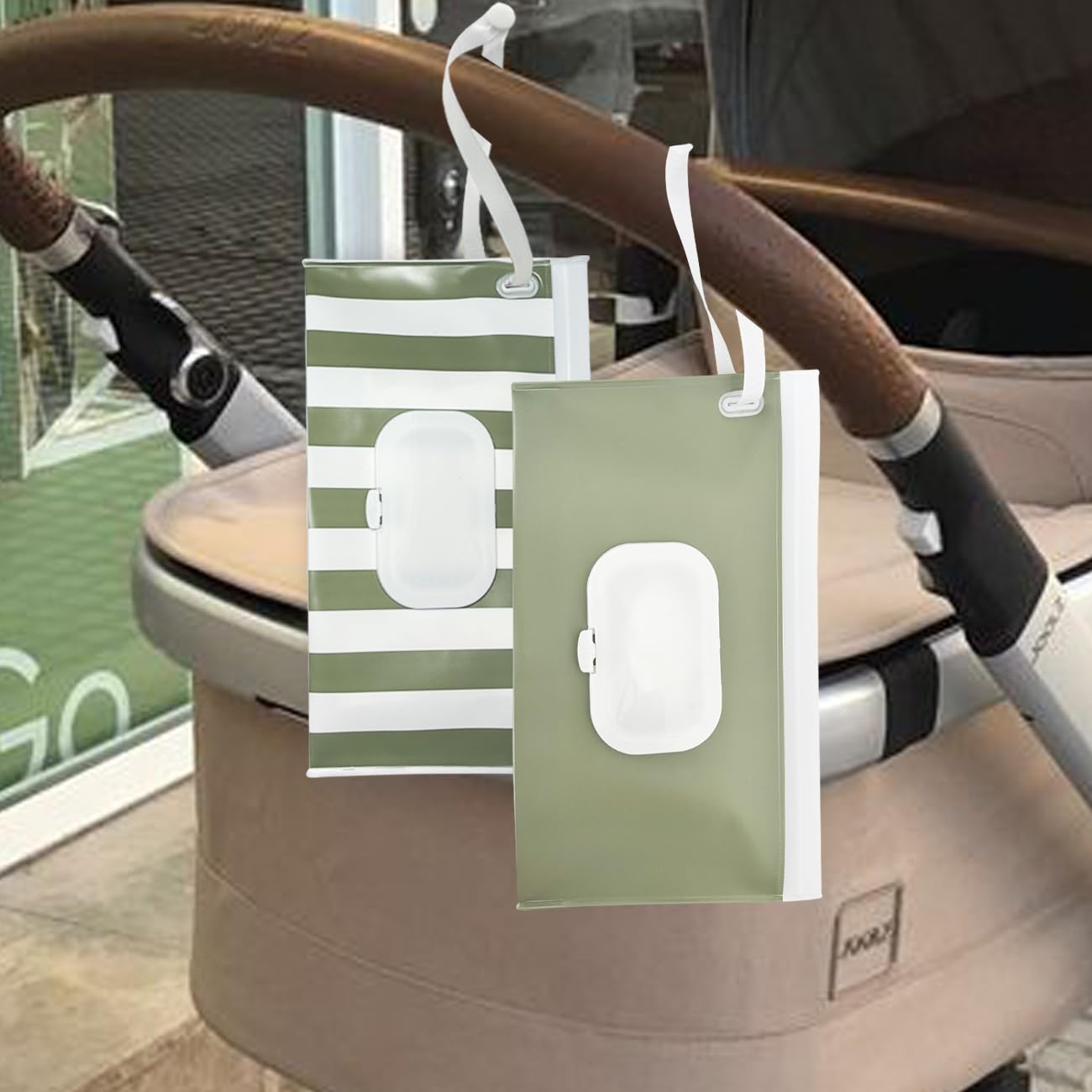 Soporte para toallitas para bebé, dispensador de toallas, paquete de 3 recipientes recargables portátiles, funda reutilizable para toallitas de viaje, impermeable y a prueba de polvo, soporte para