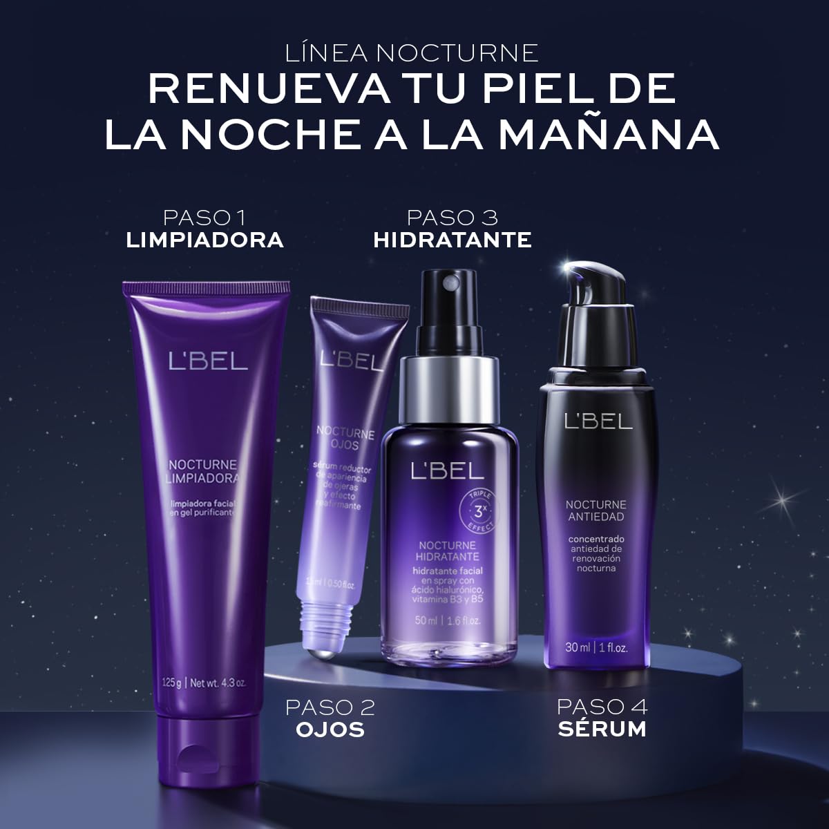 L'BEL - Nocturne Gel Limpiador Facial Efecto Purificador
