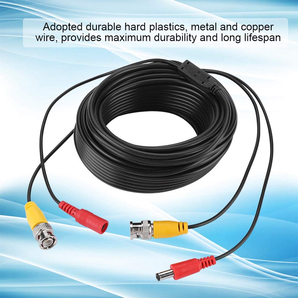 Cable de Alimentación de Video BNC, para de Monitoreo de Cámaras de Vigilancia Por CCTV DVR, Cables Bnc Todo en, Conector de 2.1mm DC (5m, 10m, 15m, 20m)(20m)