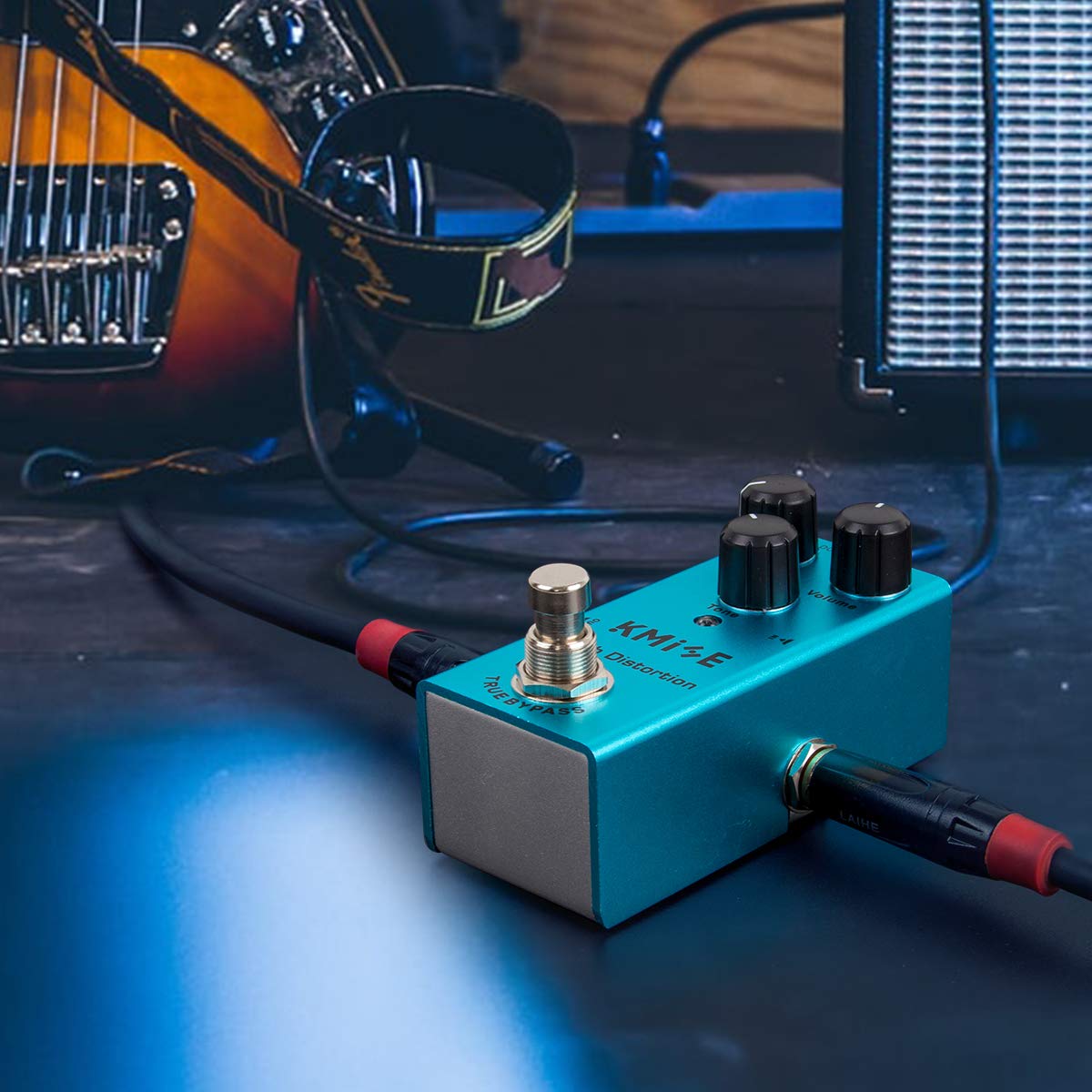 lotmusic Pedal de efectos de guitarra eléctrica Mini tipo único DC 9V True Bypass (Crunch Distortion)