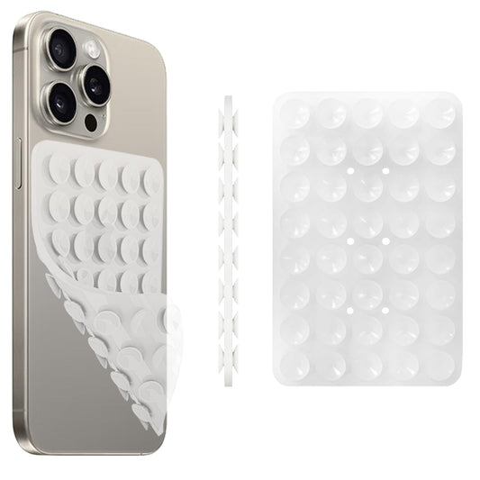 Giumel - Juego de 1 funda de silicona con ventosa para teléfono de doble cara, accesorios para teléfono manos libres, soporte de agarre fuerte para selfies y videos, soporte de silicona calcomanía