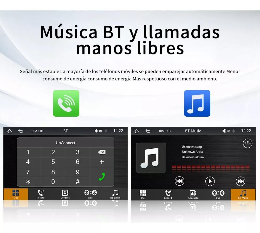 FINYQBET Pantalla Inalámbrica Estéreo para Coche, 7 Pulgadas, Apple Carplay & Android Auto/Mirror Link, IPS HD Pantalla Completa Táctil, Control de Voz, FM, AUX, TF + Cámara Trasera