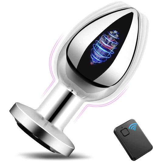 Vibrador Anal Recargable con Control Remoto y 10 Modos de Vibración para Mujer y Hombre