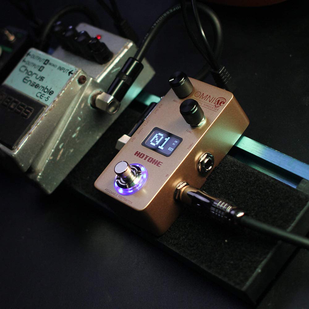 Hotone Omni AC Simulación Guitarra Pedal de efectos de bajo