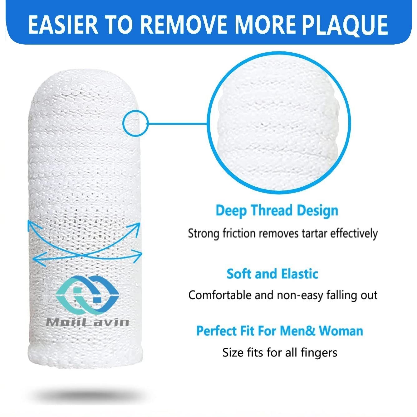 Cepillo de Dientes MoiiLavin Blanco Lavable y Duradero para Perros y Gatos