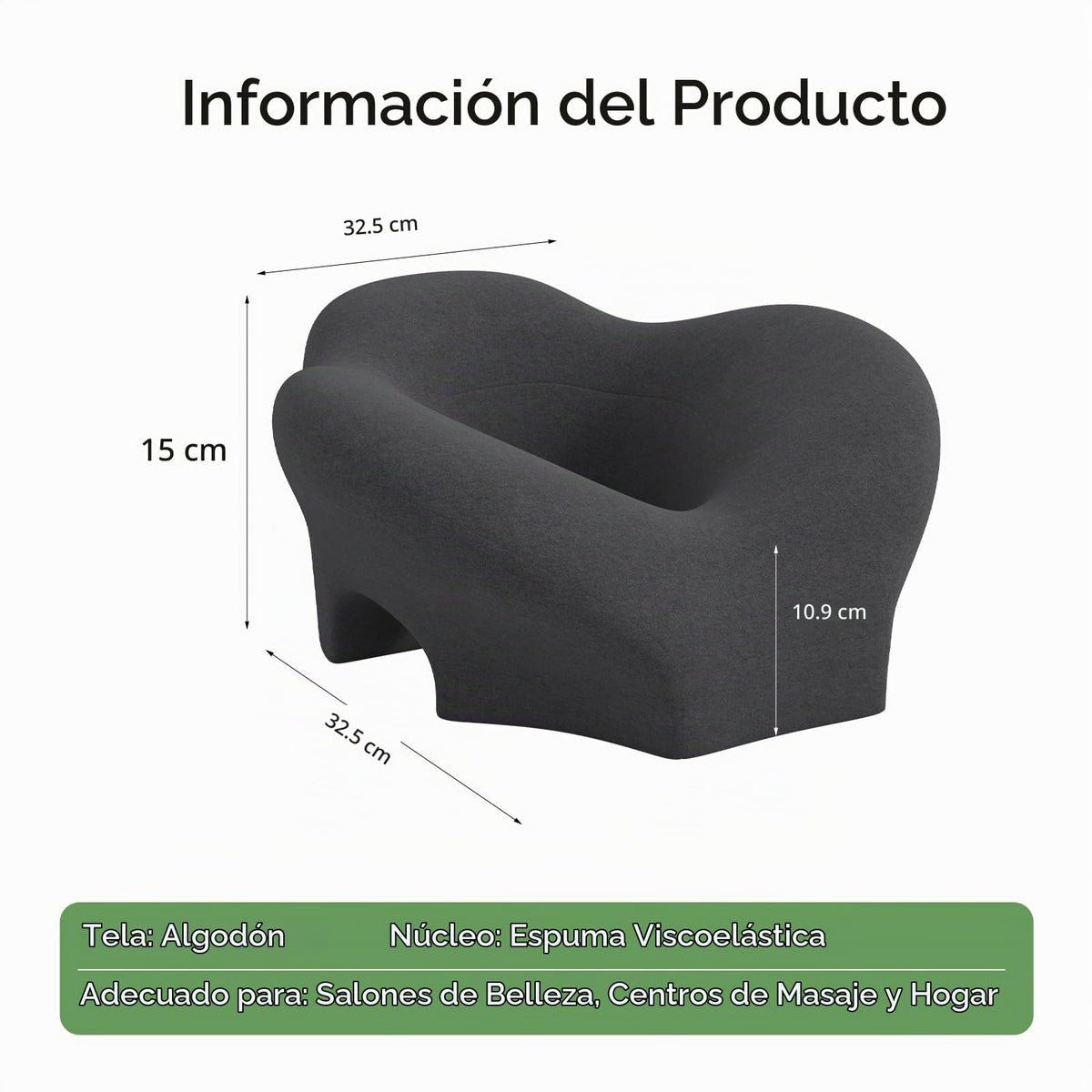 Almohada de Masaje UTJZIB Azul para Recuperación y Sueño Boca Abajo