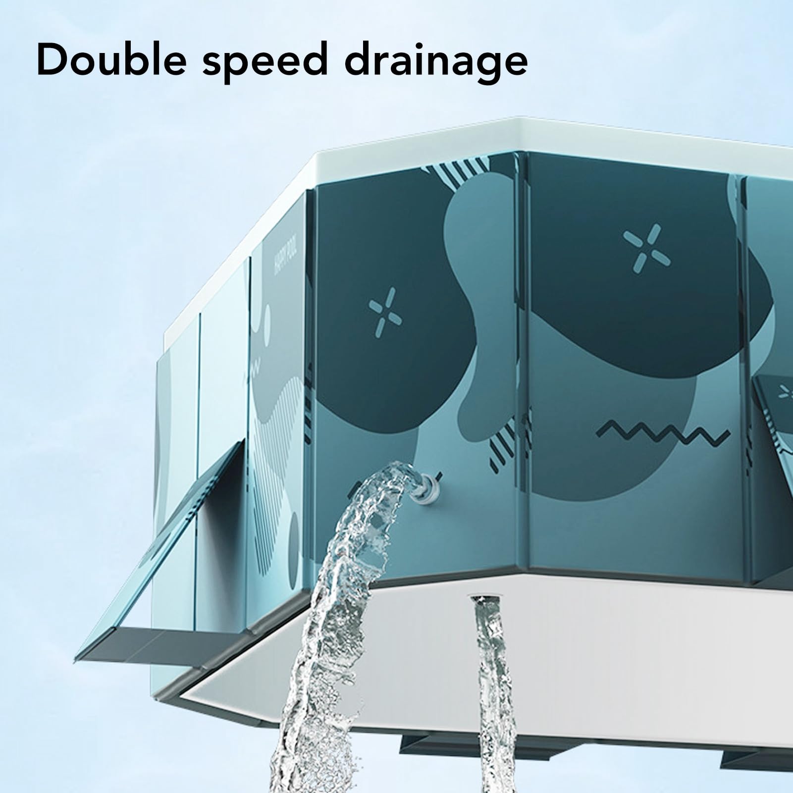 Piscina Plegable para Niños Portátil de Plástico Duro para Jardines y Patio Exterior